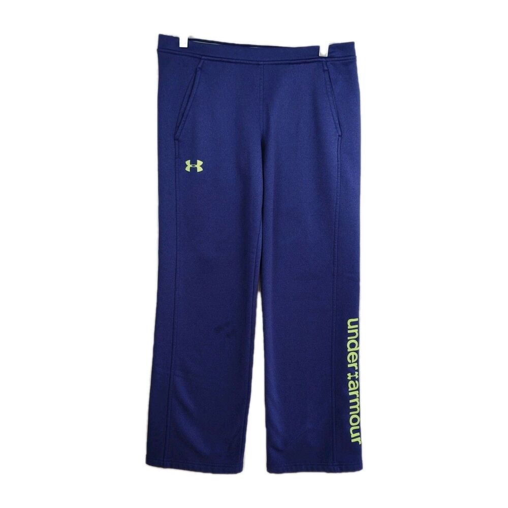 Under Armour boys' joggers, youth large, purple, straight leg, elastic waist VGC